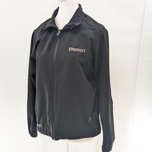 DDX Dri-Duck Women's Black Zip Up Raincoat Jacket Panduit Logo Size Medium